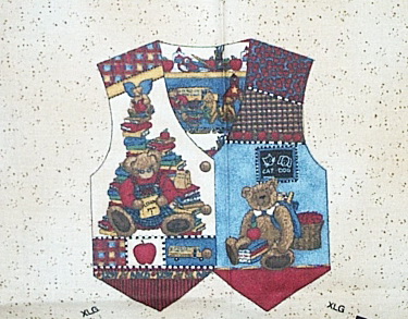 Teacher's Pet Vest Fabric Panel <font color=red> SALE